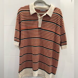 Zara Multicolor Striped Knit Polo